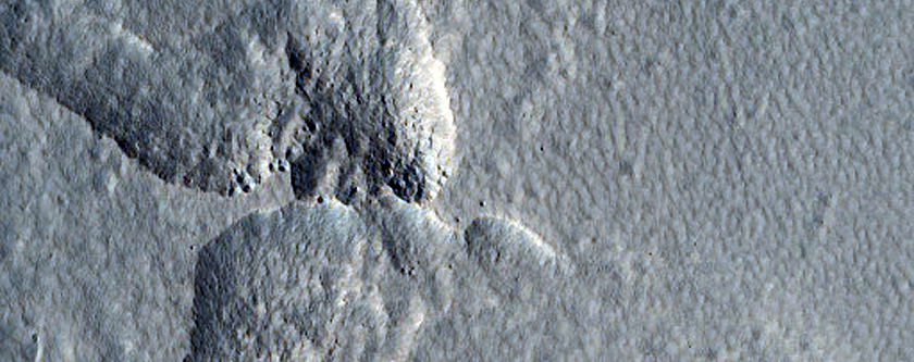 Scarps in Milankovic Crater