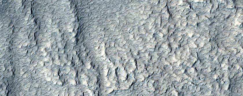 Channels near Moreux Crater