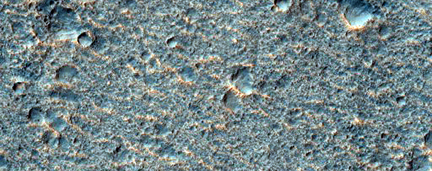 Crater in Oxia Planum