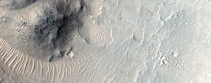 Crater in Utopia Planitia