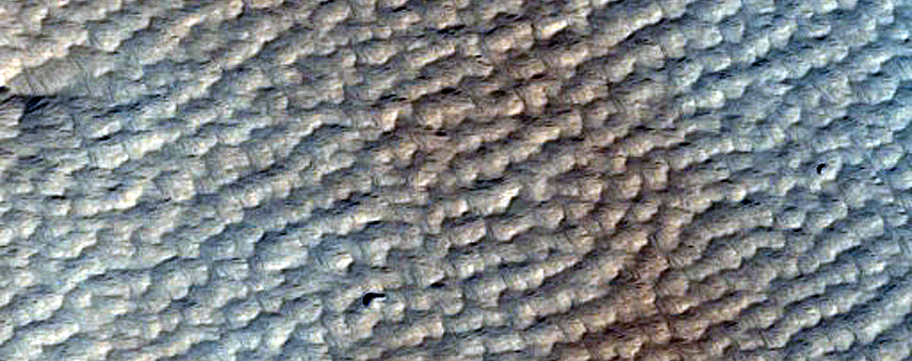 Dusty Terraced Impact Crater