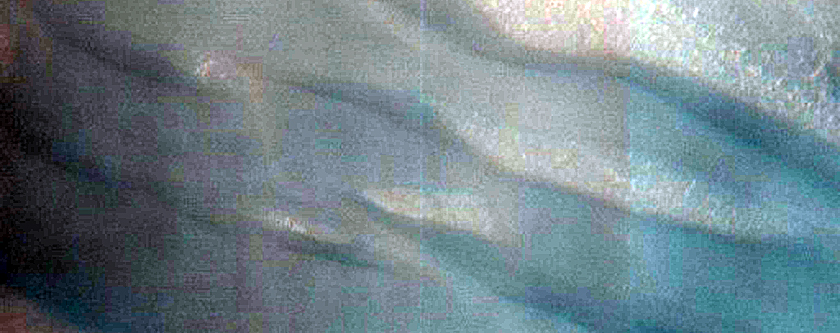 Steep North Polar Reentrant Scarp Feed Dunes