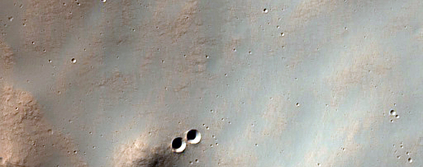 Possible Tongue Shaped Flow North of Hadriaca Patera