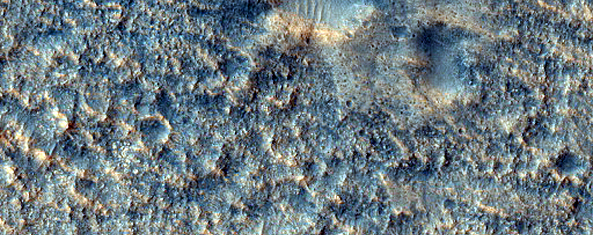 Layers adjacent to Worcester Crater