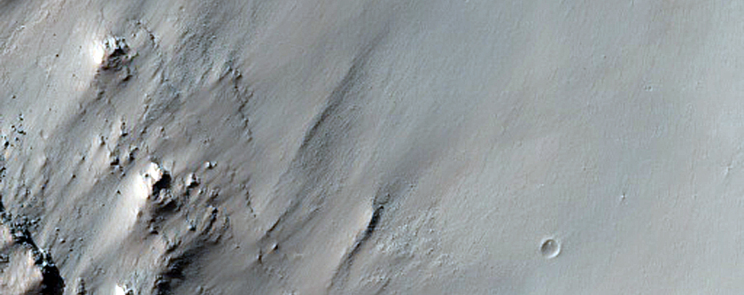Layers on Crater Wall in Terra Sabaea