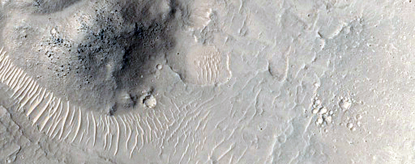Crater in Utopia Planitia