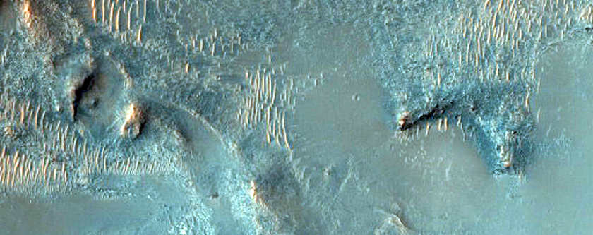 Terrain Southwest of Jezero Crater