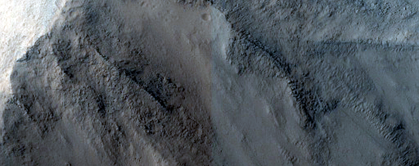Resistant Material in Olympus Mons Aureole Ridges