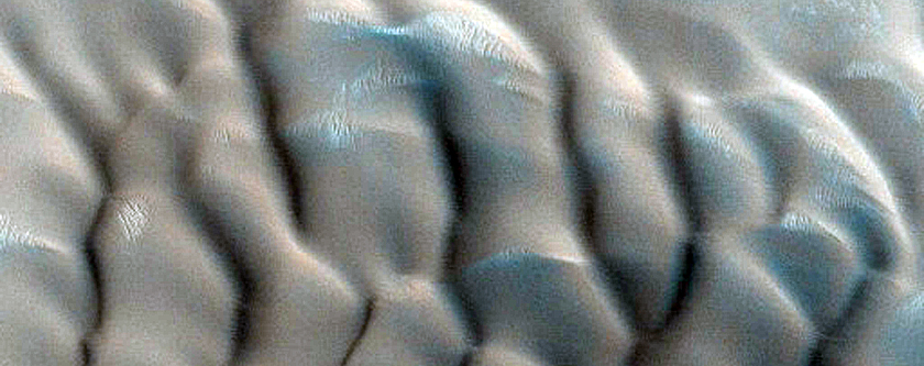 Dune Changes in North Polar Crater