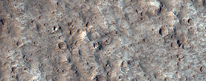 Terrain Sample near Olympus Mons Caldera