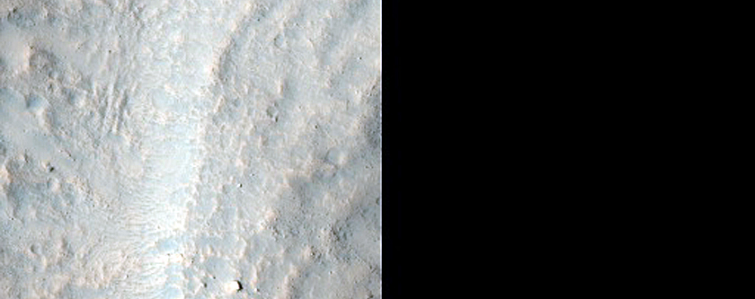 Crater with Gullies and Steep Slopes