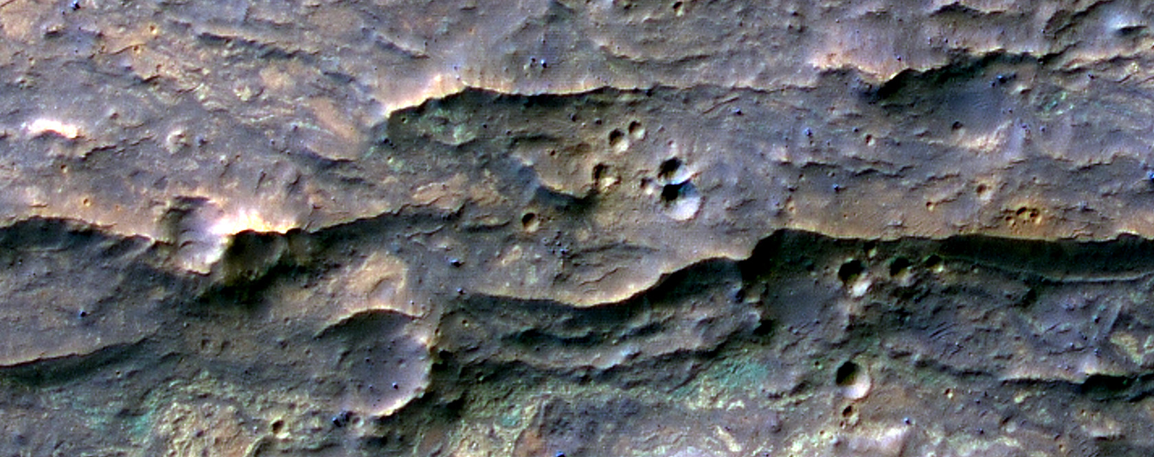 Colorful Terrain South of Eos Chasma