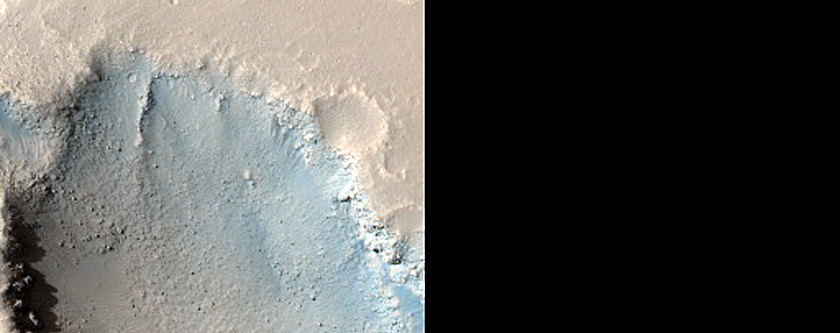 Pit Interacting with Mound in Utopia Planitia