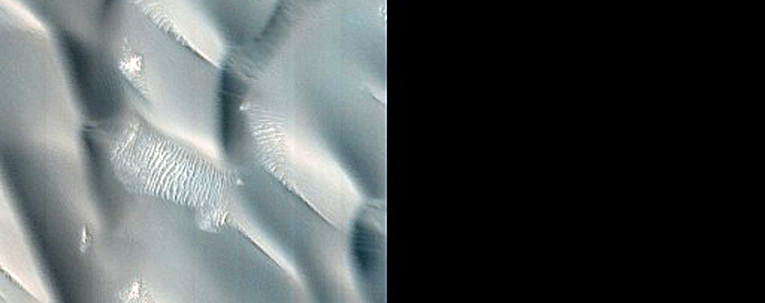 Abalos Undae Polar Crater Dunes