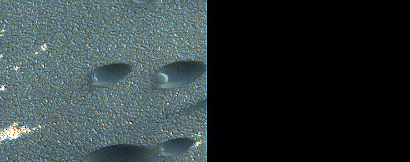 Dune Interaction with Residual Polar Ice