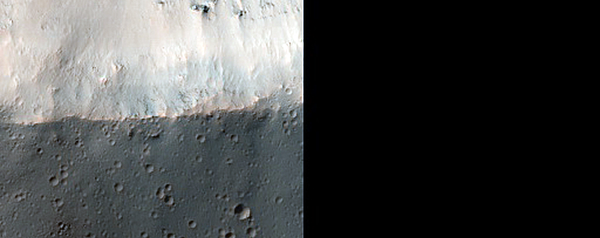 Crater with Layers in Parana Valles