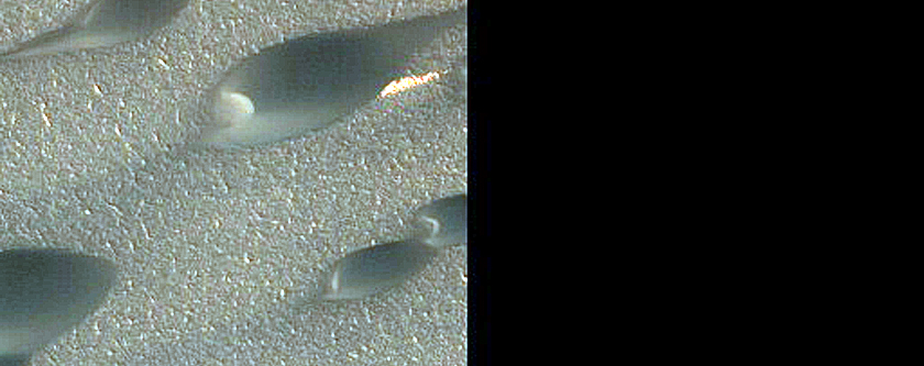 Dune Interaction with Residual Polar Ice