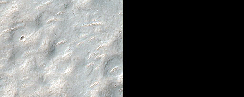 Craters and Ridge in Hesperia Planum