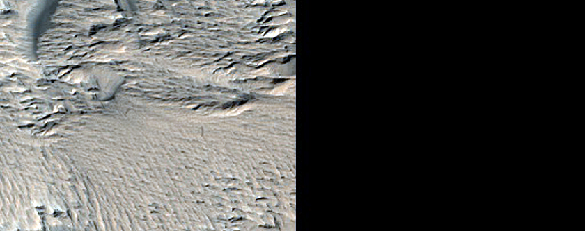 Landforms near Gordii Dorsum
