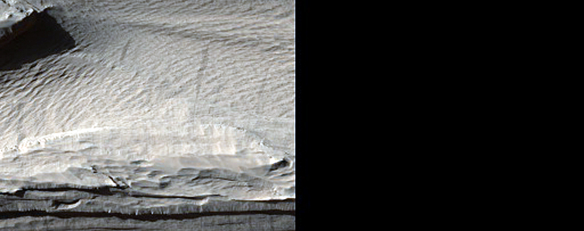 Slopes West of a New 25-Meter Crater