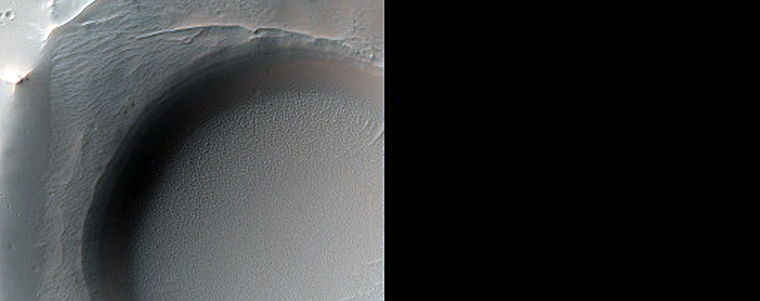 Crater in Deltoton Sinus