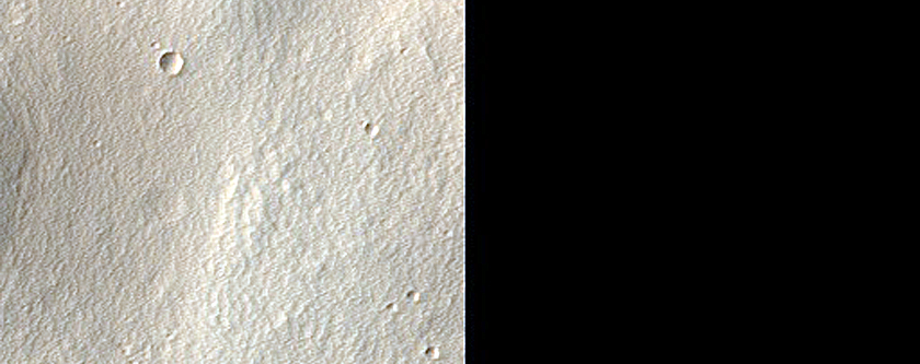 Rampart Ejecta of Butterfly Crater on Kasei Valles Flank