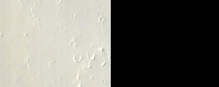 Small Crater near Base of Olympus Mons