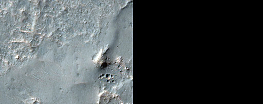 Landforms Northeast of Hellas Planitia
