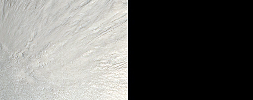 Mid-Latitude Crater with Steep Slopes