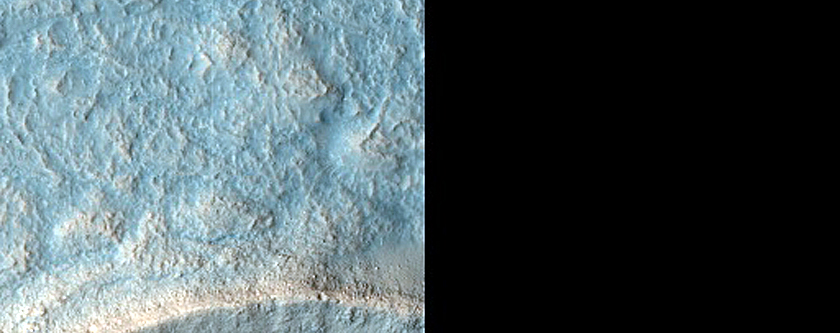 Mid-Latitude Crater with Steep Slopes