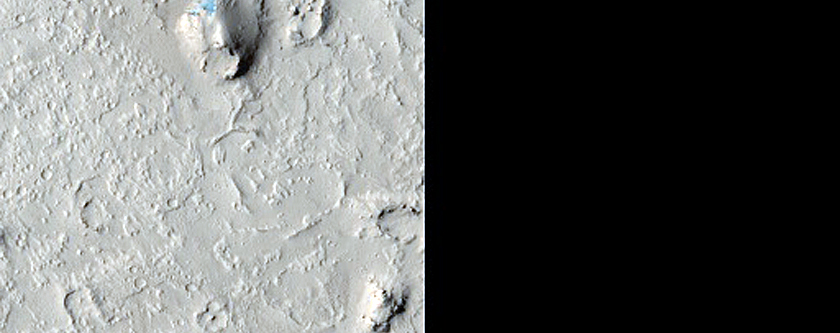 Lava-Filled Crater in Elysium Planitia