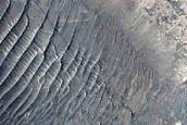 Possible Bedrock Exposed in Central Uplift in Terra Cimmeria