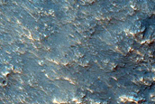 Channel within Larger Valley in Northern Hellas Planitia