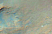Materials in Northwestern Cross Crater