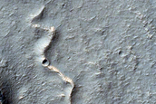 Curved Ridges near Reull Vallis