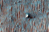 Exposed Layering in Crater Rim