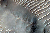 Bench in Crater in Samara Valles