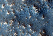 Albedo Boundary at Dichotomy East of Bamberg Crater