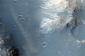 Wall of Crater in Tyrrhena Terra
