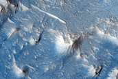 Contact Scarp Between Units on Crater Floor