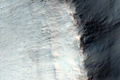 Gullies in Crater near Newton Crater