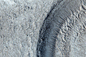 Layered Mesa in Crater in Northern Plains