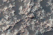Eroded Bedrock on Crater Floor