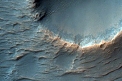 Channels near Huygens Crater
