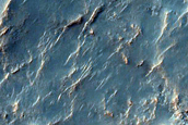 Exposed Material on Crater Wall in MOC Image E1201482