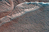Steep Scarp on Edge of North Polar Layered Deposits