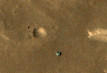 Beobachtung der Oberfläche im Bereich des Rovers Zhurong