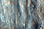 Cracks in Crater Deposit in Arabia Terra