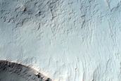 Mafic Minerals Exposed in Crater Southwest of Columbus Crater