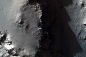 Monitor Slopes of Central Peaks in Horowitz Crater